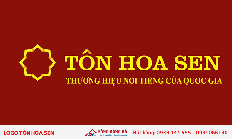 Logo tôn hoa Sen ý tưởng lấy từ bông hoa sen - Thương hiệu Việt Nam