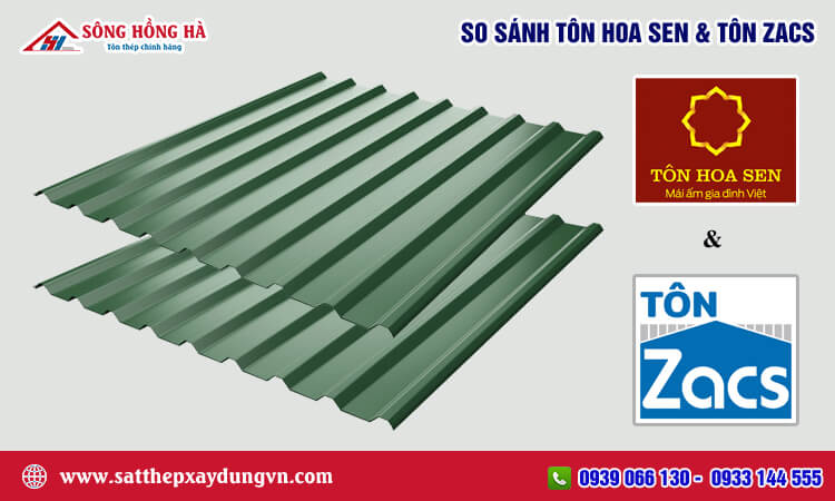 So sánh tôn Hoa Sen và Tôn Zacs
