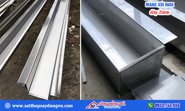 Máng xối inox 304 dày 2mm