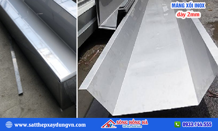 Máng xối inox 304 dày 2mm