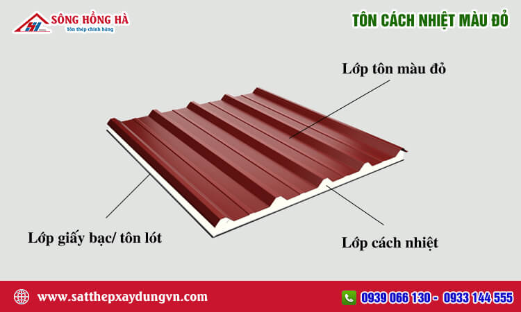 Tôn cách nhiệt màu đỏ 