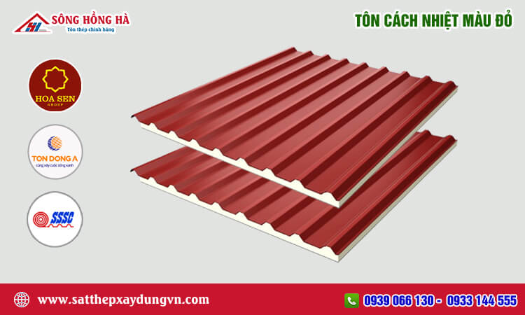 Tôn cách nhiệt màu đỏ 