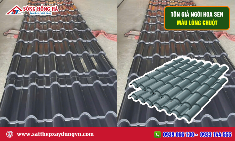Tôn giả ngói Hoa Sen màu lông chuột