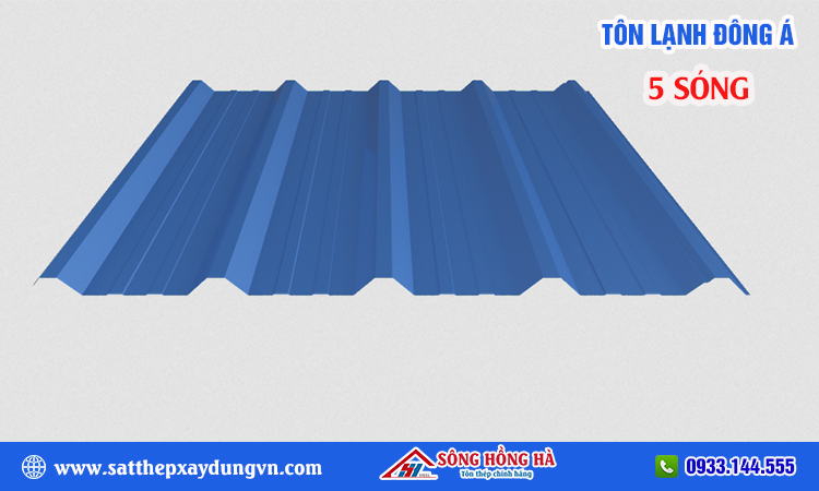 Tôn lạnh đông á 5 sóng