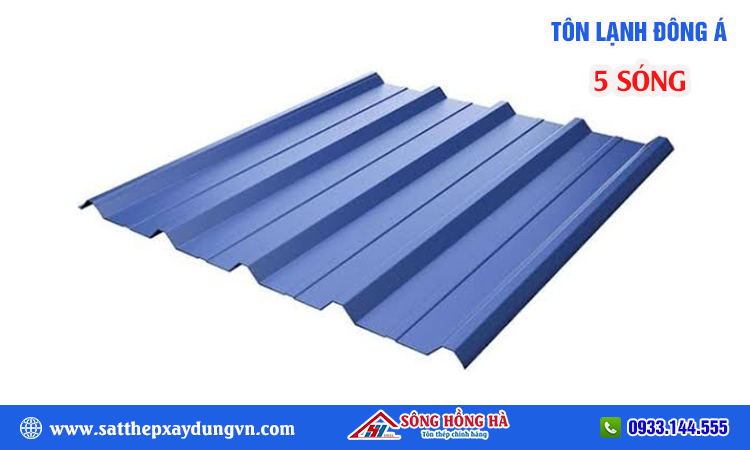 Tôn lạnh đông á 5 sóng