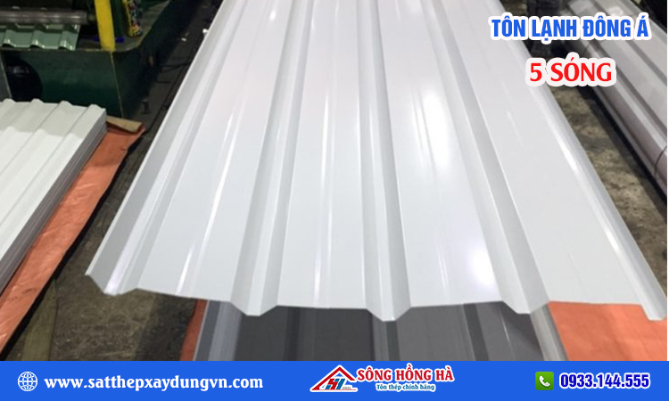 Tôn lạnh đông á 5 sóng