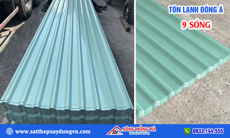 Tôn lạnh đông á 9 sóng