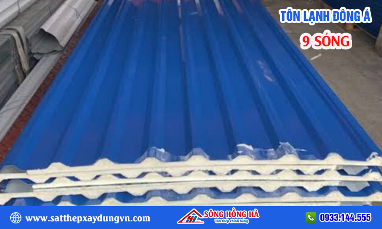 Tôn lạnh đông á 9 sóng