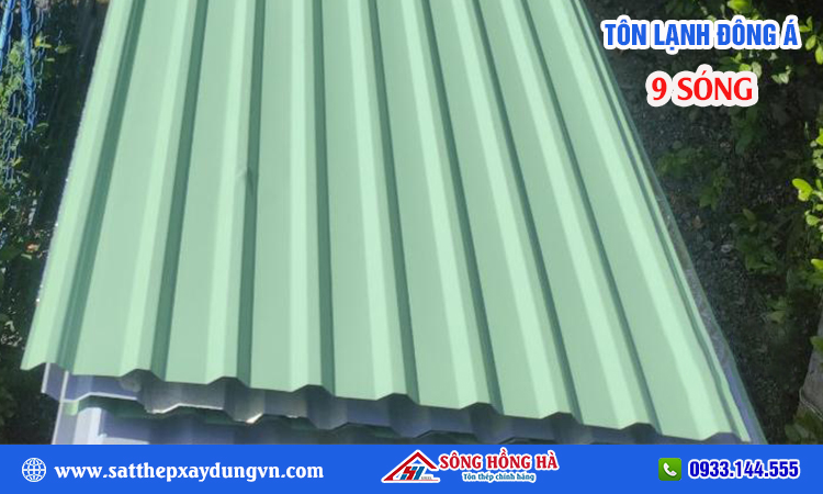 Tôn lạnh đông á 9 sóng