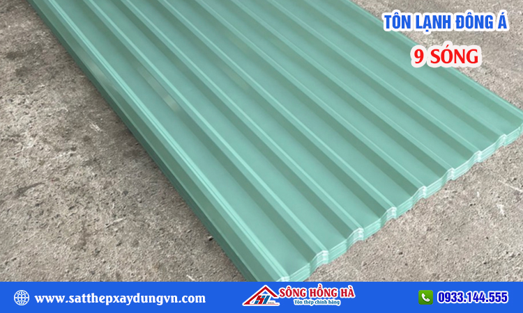 Tôn lạnh đông á 9 sóng