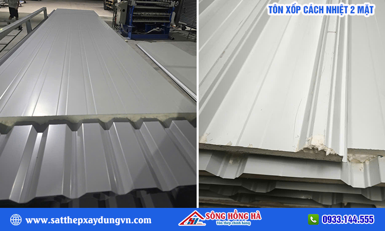 Tôn xốp cách nhiệt 2 mặt