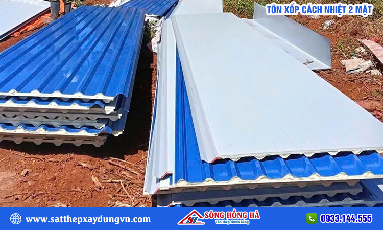 Tôn xốp cách nhiệt 2 mặt